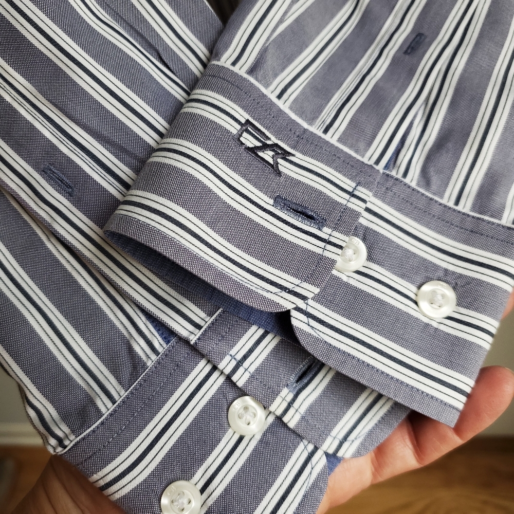 Cutter & Buck Men's Striped Easy Care Button Down Shirt Size 1XB - Picture 5 of 12